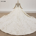 Jancember HTL1393 Appliqued Latest Design Simple Wedding Dress Gowns